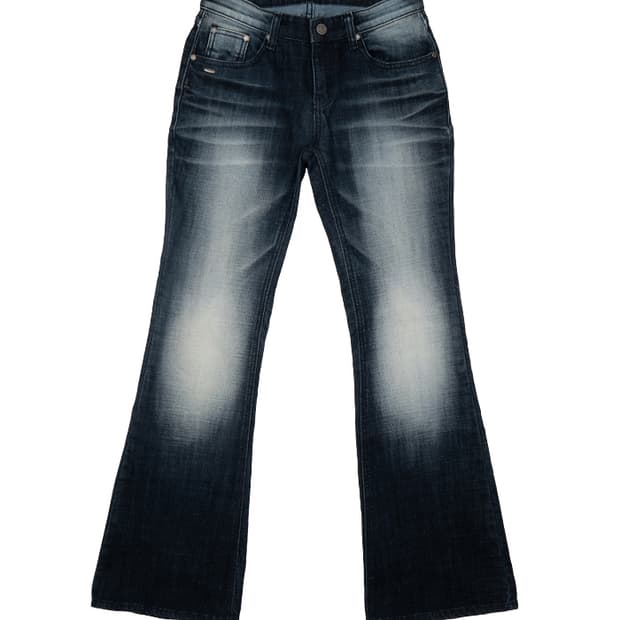 NIGHT WASHING DENIM PANTS DEEP BLUE