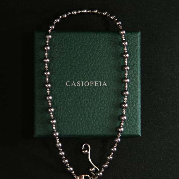 CASIOPEIA Ball Chain Necklace 인식표 원석목걸이