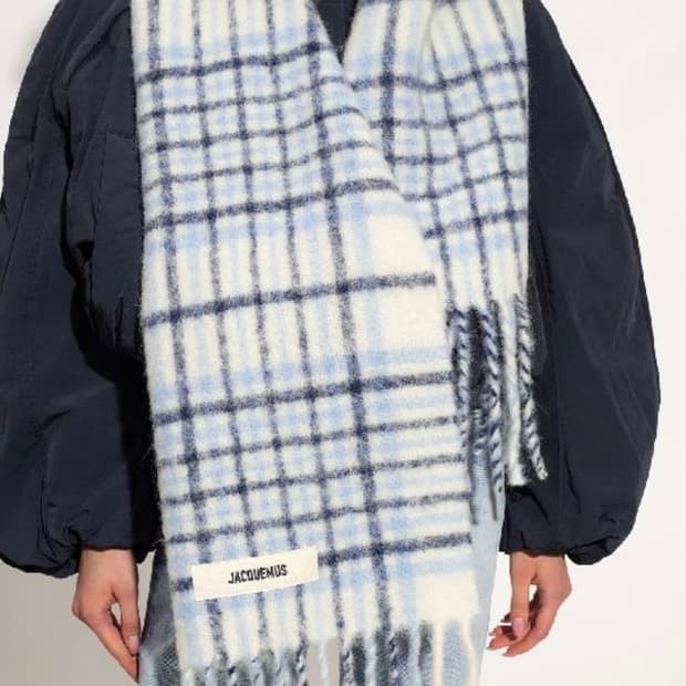 자크뮈스 레샤프 카로 까로 머플러 블루