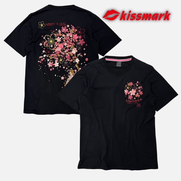 oriental sakura printing t-shirt