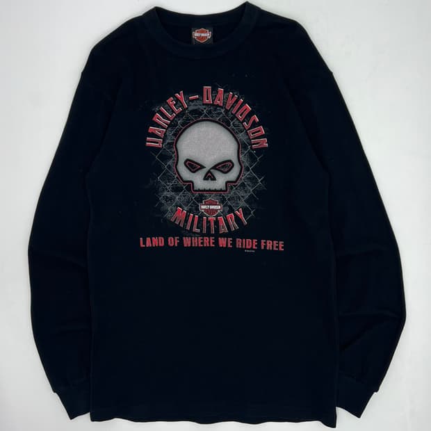 할리 데이비슨 프린팅 롱슬리브