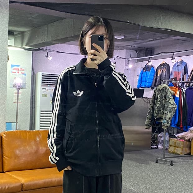 아디다스 00s 파이어버드 블랙 배색 트랙탑 져지 B2958