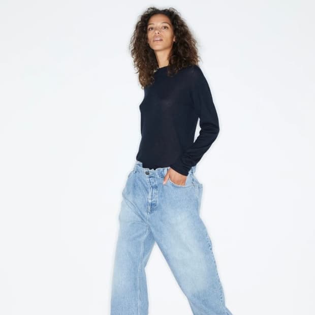 RAEY Fold Dad Baggy Boyfriend Jeans