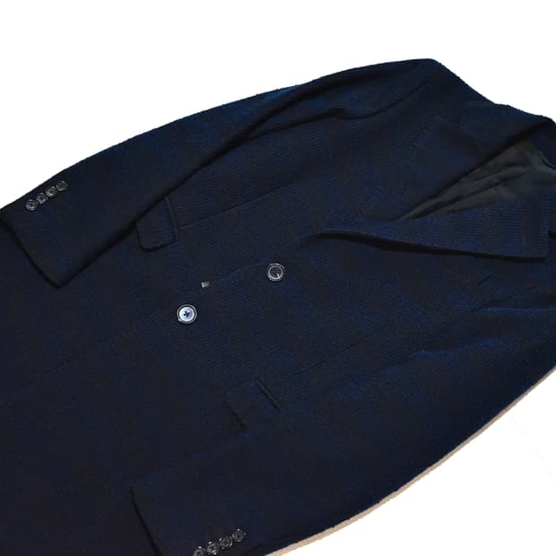 Raf simons stripe knit coat