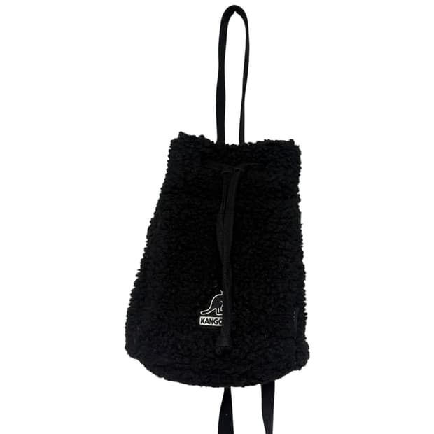 캉골 블랙 뽀글이 복조리백 미니 크로스백