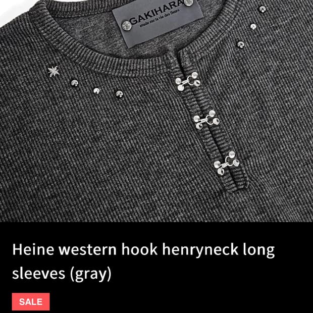 가키하라 웨스턴 후크 헨리넥 롱슬리브