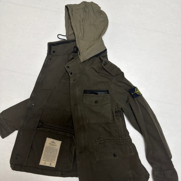 [백화점판,M] 스톤아일랜드 아미텍스 올드이펙트 코튼 M65 자켓 카키