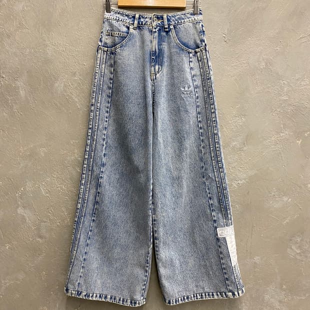 [XS] ADIDAS 아디다스 아디브레이크 데님 와이드 팬츠