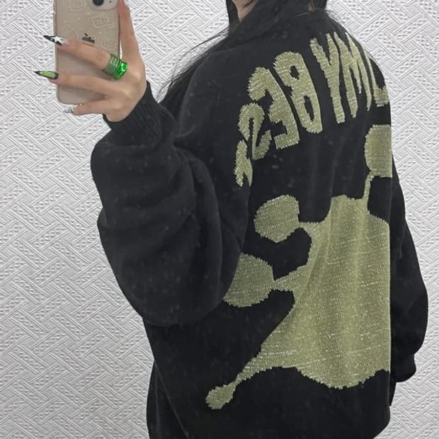 엑스톤즈 셀즈 스트릿 유니크 투웨이 니트 집업 가디건 L C08672