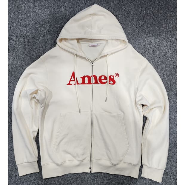 아메스 월드와이드 베이직로고 투웨이 후드집업 L