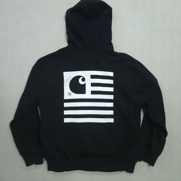 칼하트 wip 스테이트 플래그 후드 L