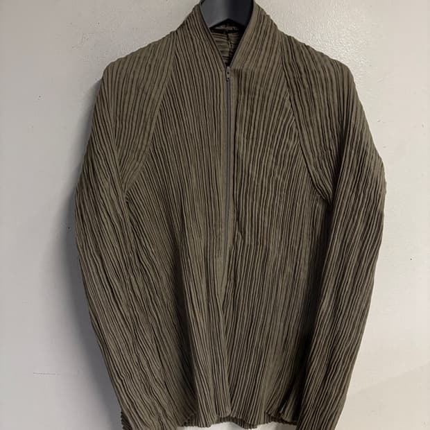 HIROKO BIS Pleated Zip-up Blouse Jacket