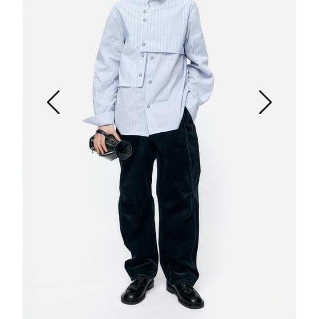 ADSB STRIPE LAYERED SHIRTS atb1338m BLUE