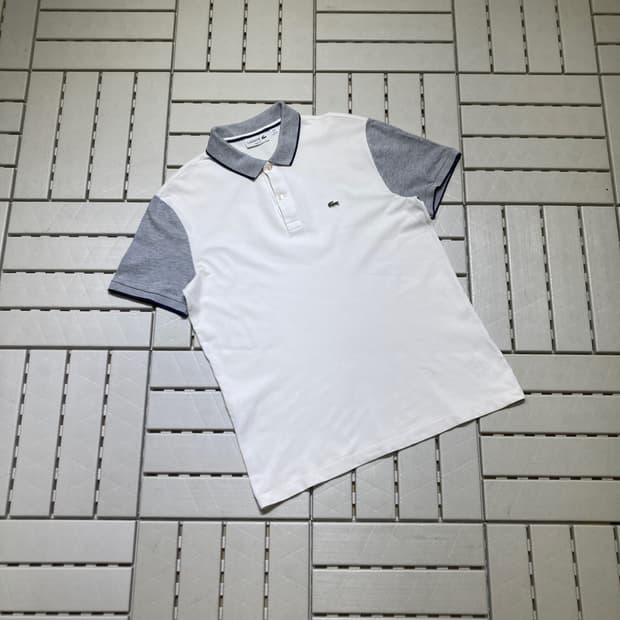 [L]라코스테 슬림핏 카라티 5호 화이트그레이 0759