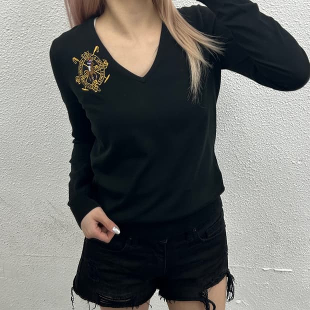 폴로 랄프로렌 치프키프 옥스포드 블랙 브이 니트 M