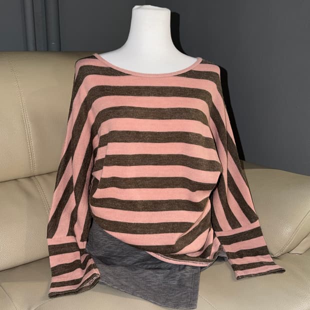 🍓 & 🍫 stripe pattern long sleeve
