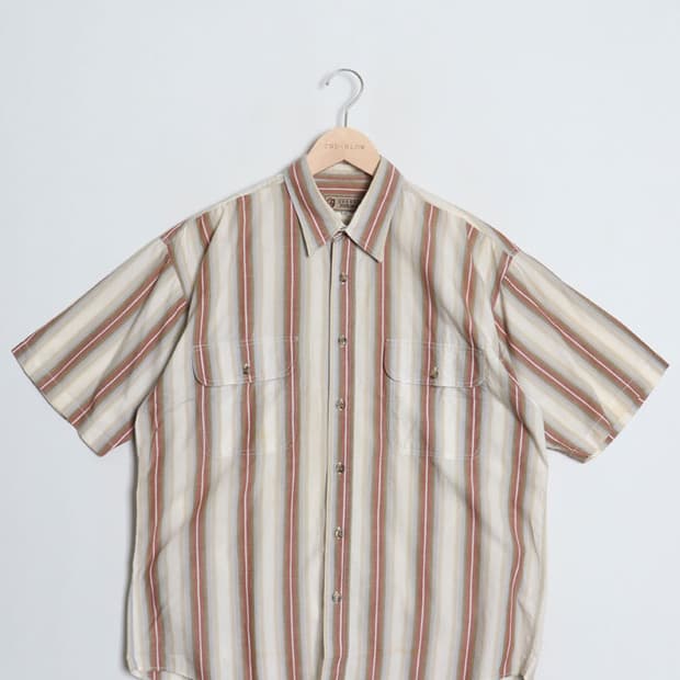 GRANRIO Stripe Work Shirts