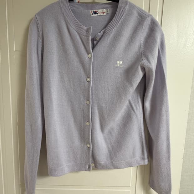 꾸레쥬 연보라색 가디건 