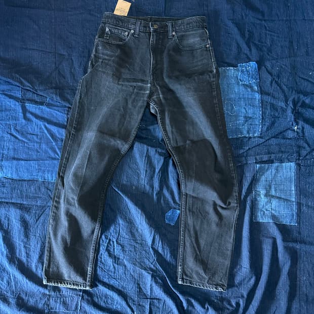 리바이스 550 릴렉스 핏 블랙 데님 팬츠 32