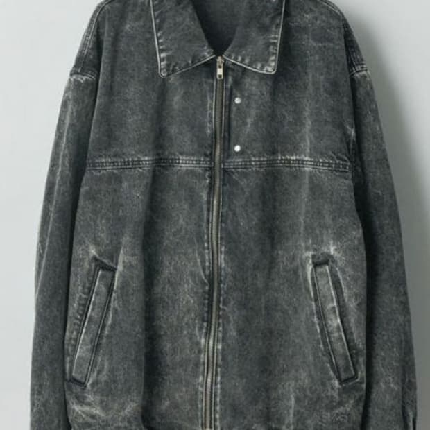 stein 슈타인 캐미컬 블리치 데님 쇼츠 자켓