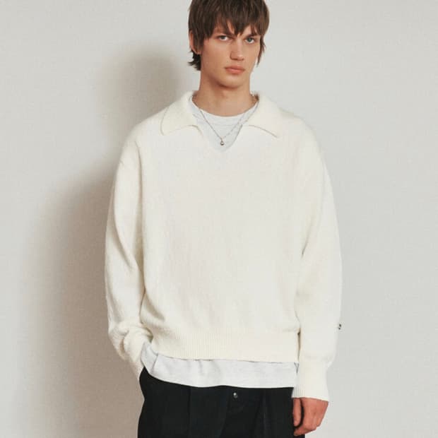 호이테 / 코튼 니트 스케일 폴로 (오프화이트) / M