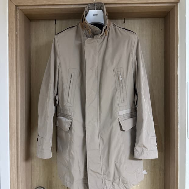 타임옴므 프렌치 코트 자켓 양가죽 패치 100