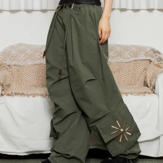 엑스톤즈 우먼 해바라기 카고팬츠