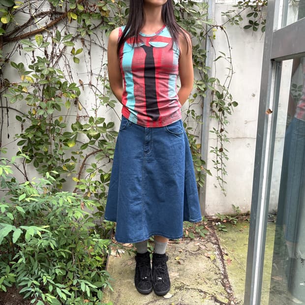 Lee A line denim skirt - blue
