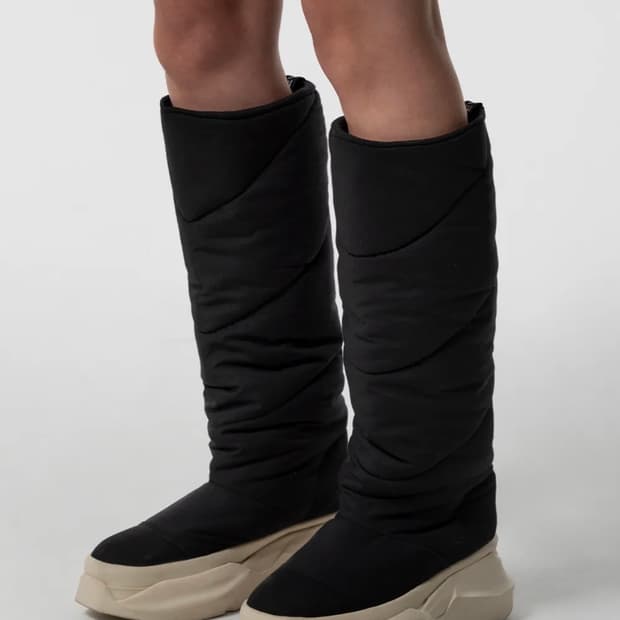 Yeel 퍼 푸퍼 패딩 부츠 블랙 롱부츠 250