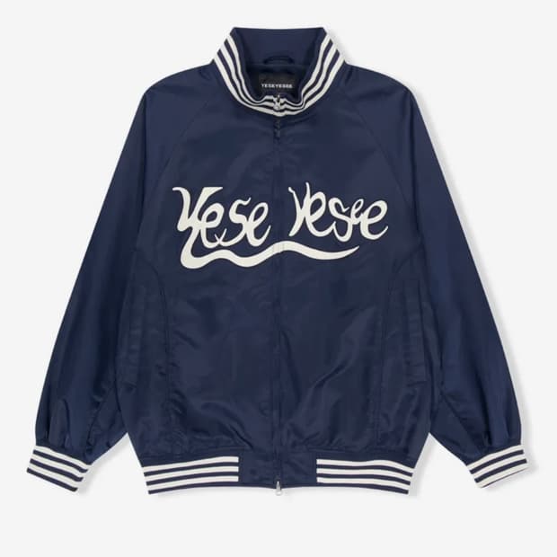 예스아이씨 High Neck Stadium Jacket Navy