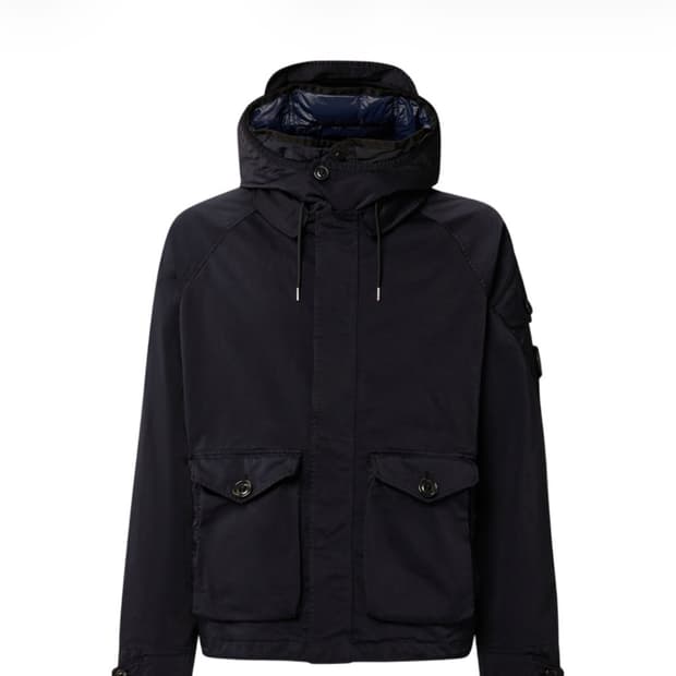 CP컴퍼니 마이크로 케이 후드 렌즈 자켓 토탈 이클립스 블루 xl