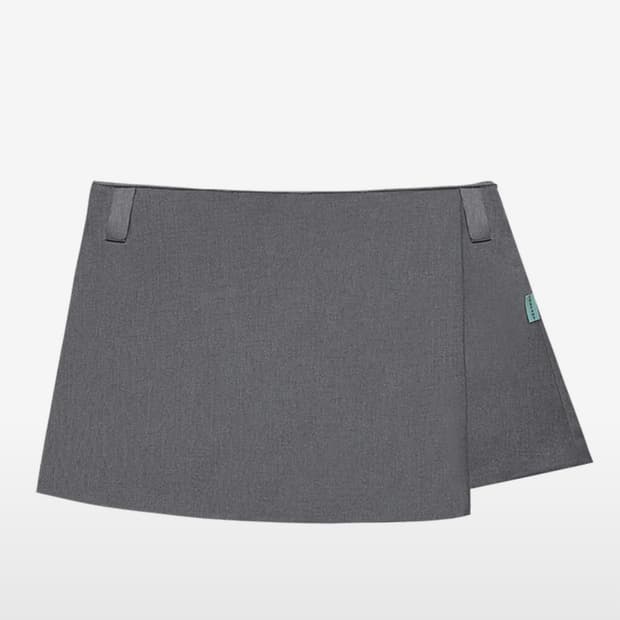 인스턴트펑크 랩 미니 팬츠 스커트 그레이 스커트팬츠 치마