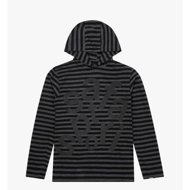 [1] 사파리스팟 티켓팅 스트라이프 보더 후디 블랙