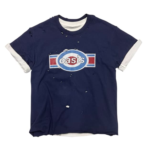 Distressed oasis tee (반팔 레이어드 포함)