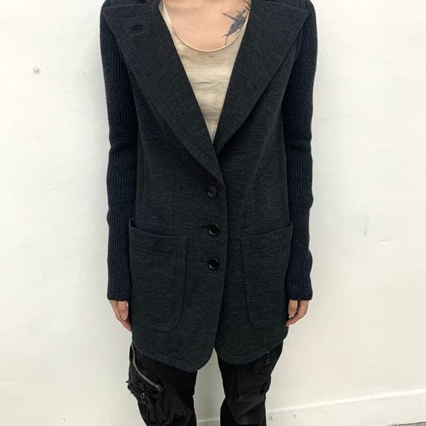 Sonia rykiel knit sleeve coat 