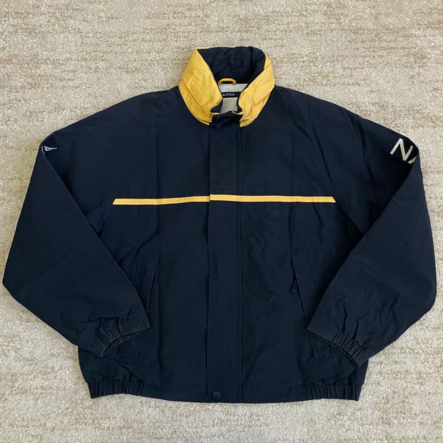 [M] 00s 노티카 빅로고 올드스쿨 윈드브레이커 바람막이 집업 자켓