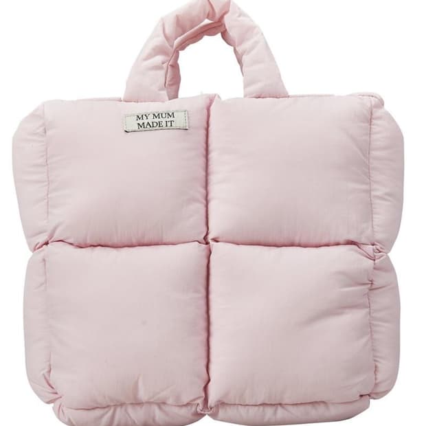 My mum made it 푸퍼 토트 백 핑크 