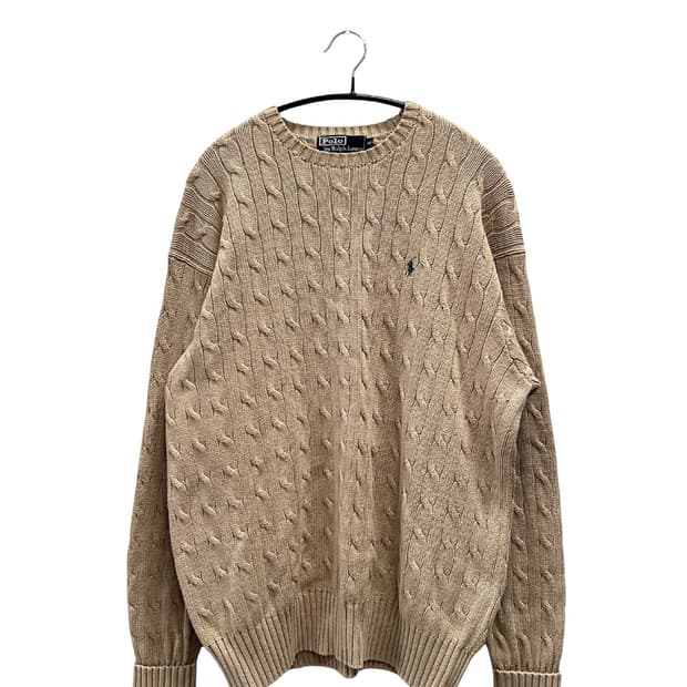 폴로랄프로렌 케이블 꽈배기 니트 오트밀