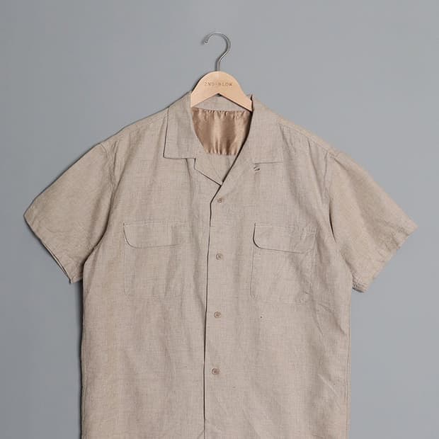 JOHNBULL linenBlend OpenCollar Shirts