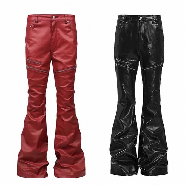 Slim Flare Wax Pants