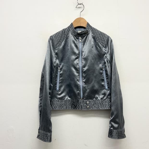 i.o Quilted Biker Style Jacket – Metalli