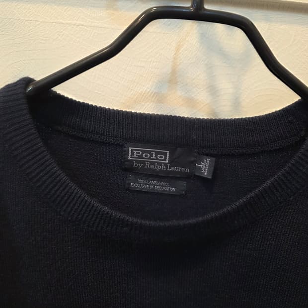 폴로 랄프로렌 램스울 니트 L 네이비