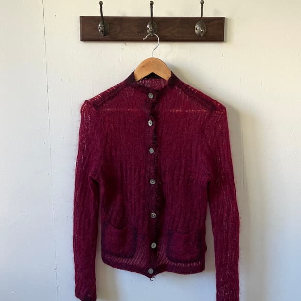 BLANCE 로즈 시스루 가디건