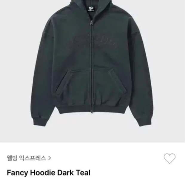 웰빙익스프레스 후드집업 다크 틸