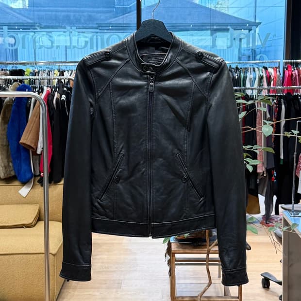 리바이스 딥올리브 쉽스킨 라이더 자켓