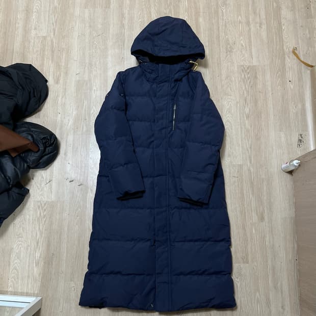 장미쉘바스키아 여성 구스다운 후드 롱패딩 S/90 