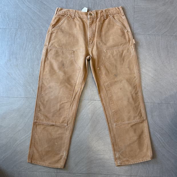 칼하트 정품 브라운 더블니 팬츠 바지