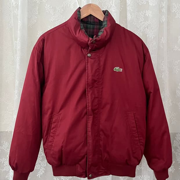 100) 90s 빈티지 라코스테 리버시블 패딩 점퍼