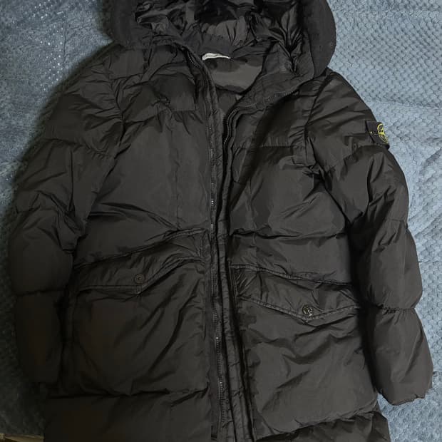 스톤아일랜드 크링클랩스 롱패딩 xl