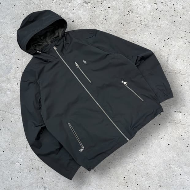 [M] 폴로 랄프로렌 토렌쉘 신형 블랙 후드 바람막이 B503